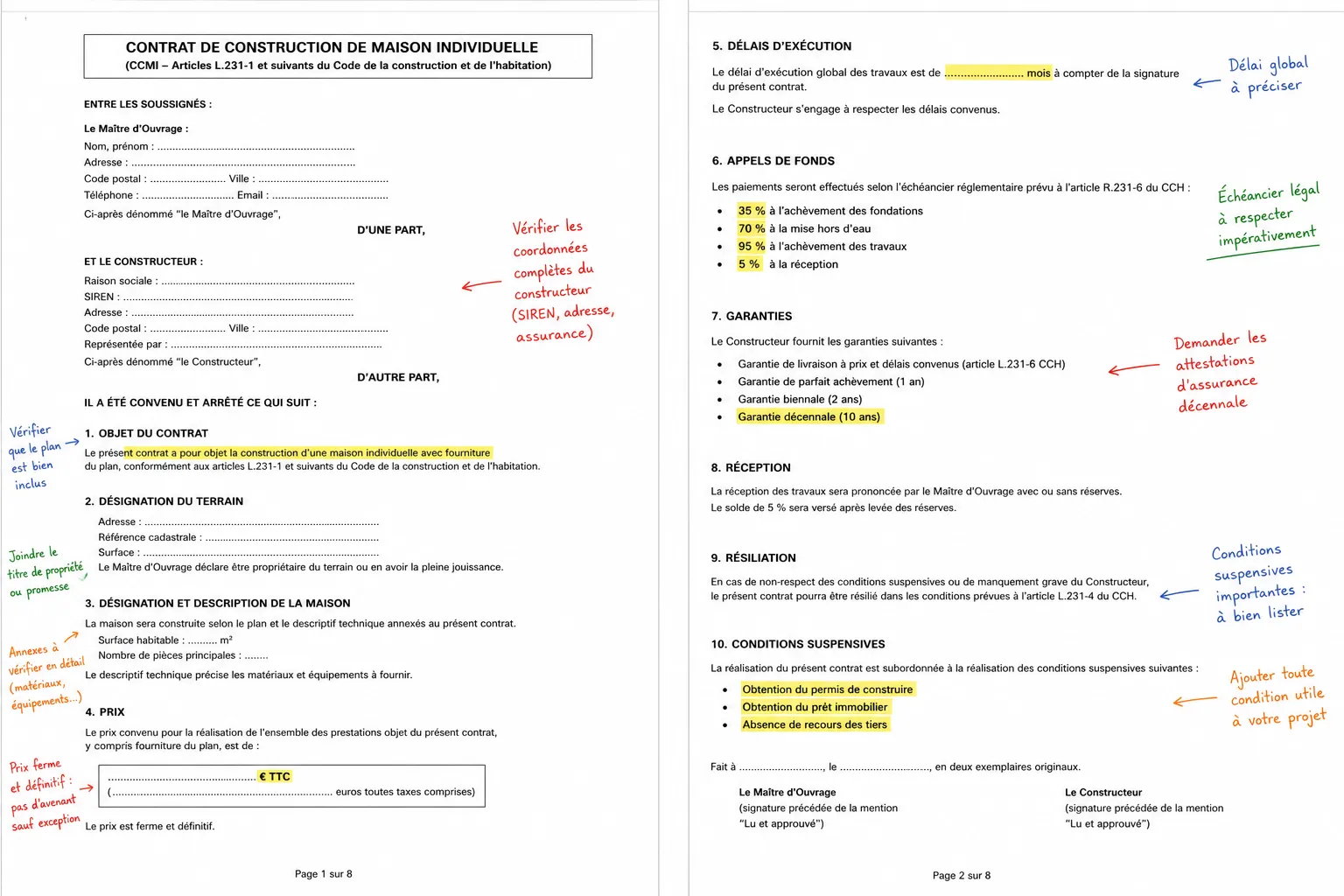 Pages d un contrat CCMI annotees