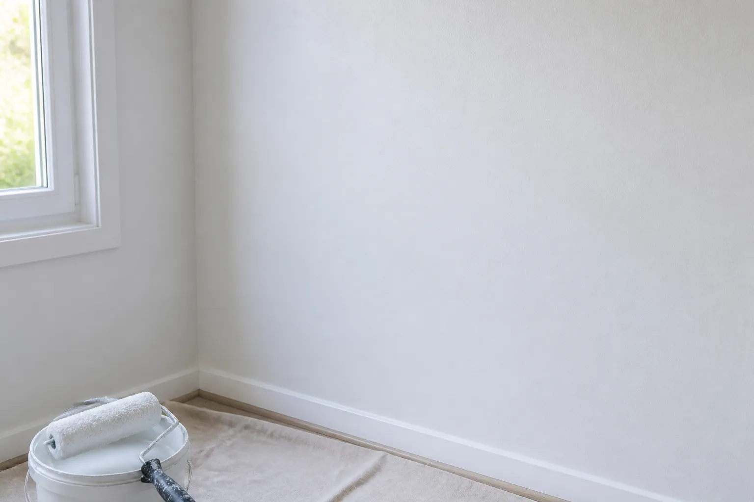 Peinture fraiche masquant une tache d humidite
