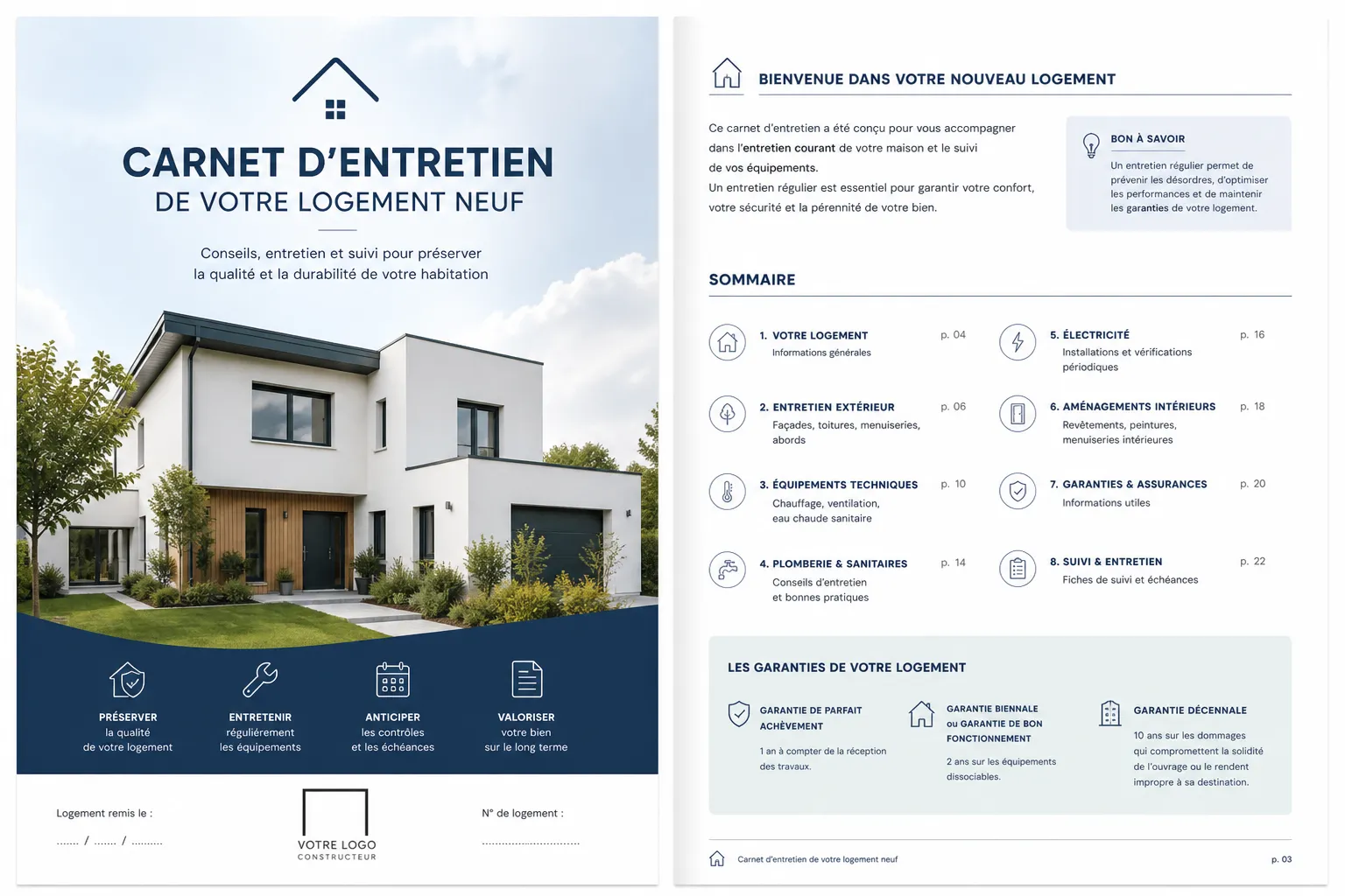 Carnet d entretien d un logement neuf