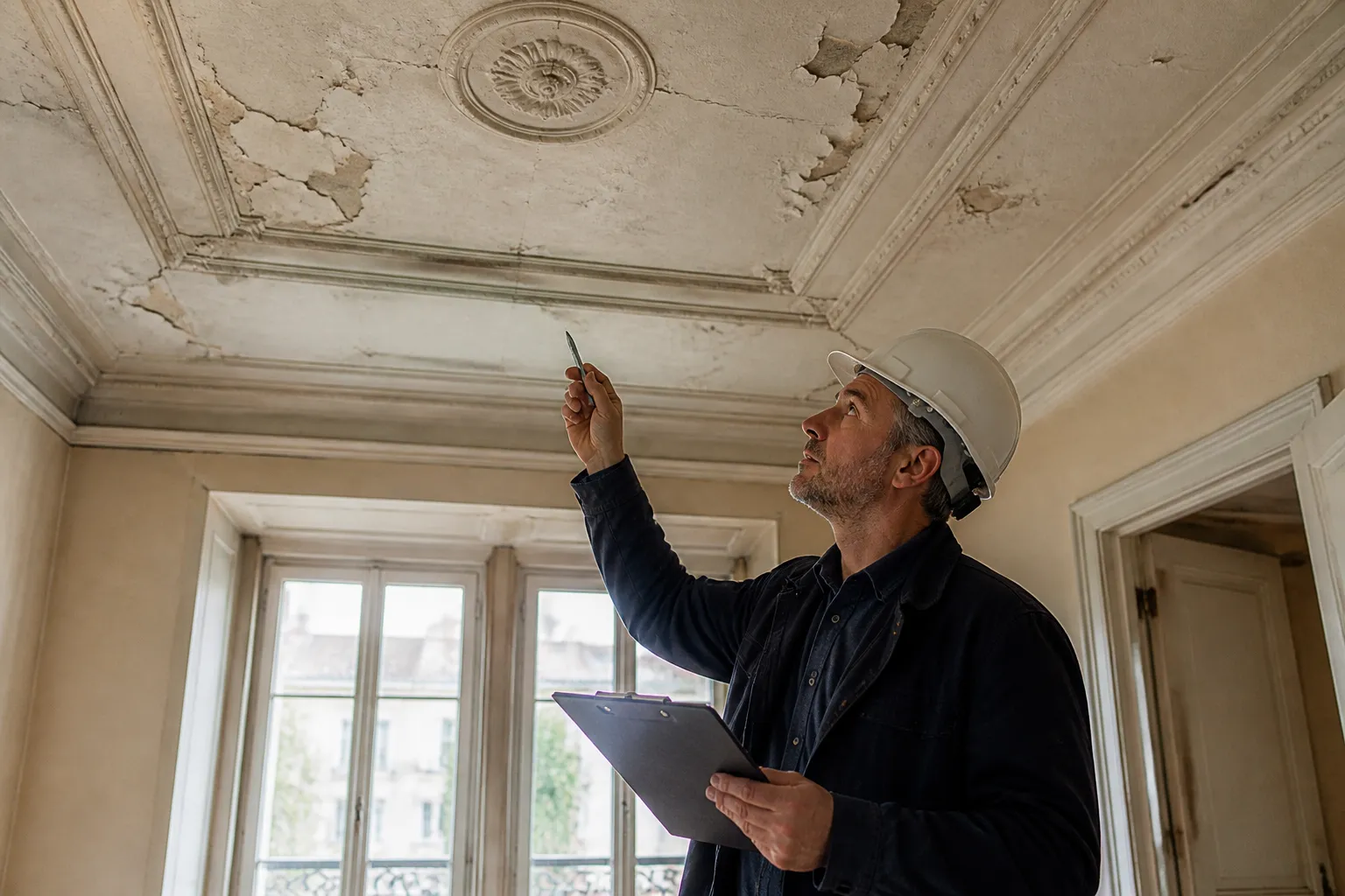 Expert visitant un appartement a Carquefou