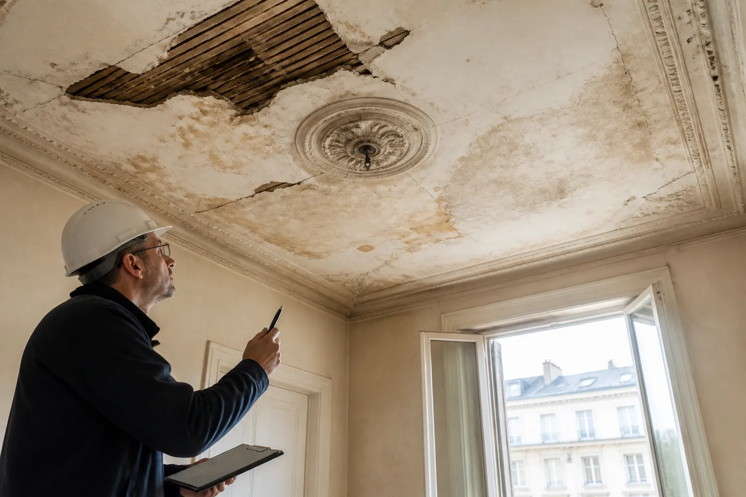 Expert visitant un appartement a Saint-Nazaire