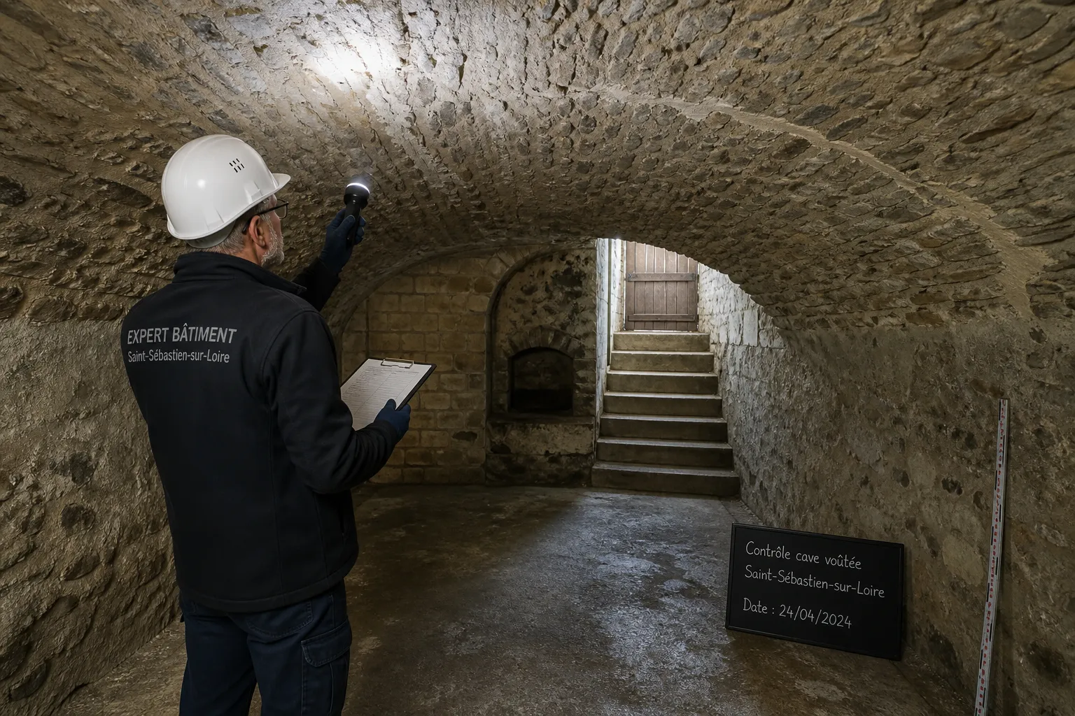 Expert visitant un appartement a Saint-Sébastien-sur-Loire