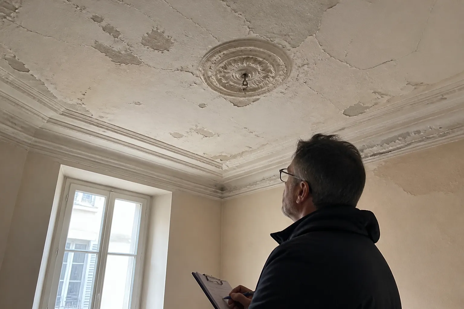 Expert visitant un appartement a Vertou