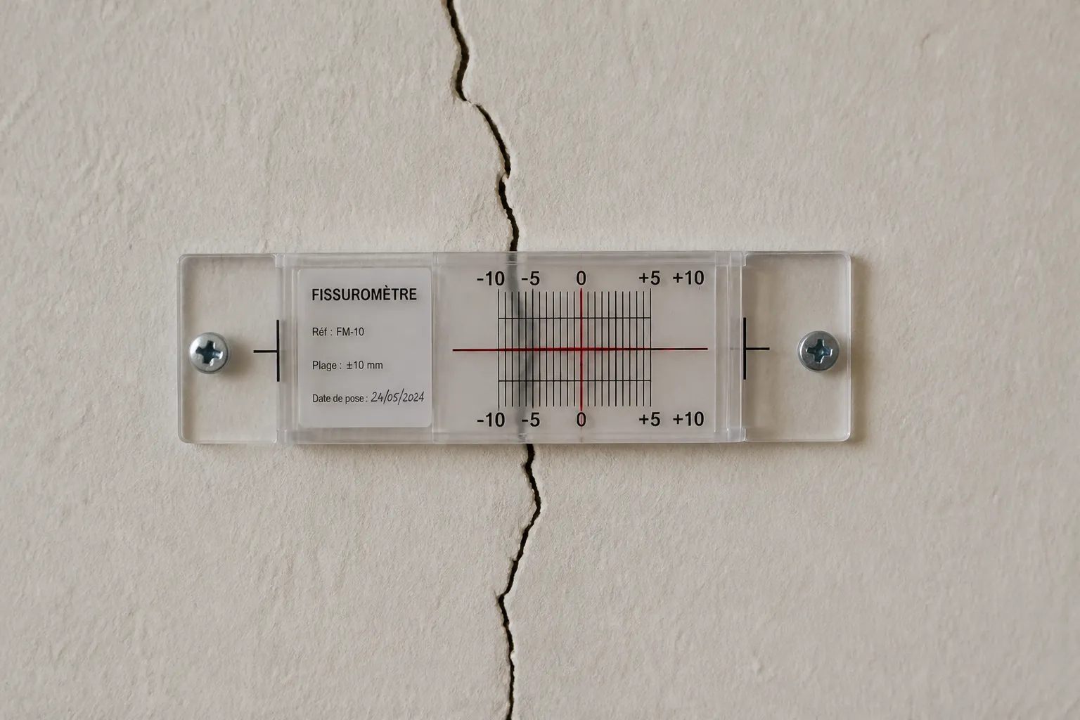 Fissure sur une moulure de plafond a Couëron