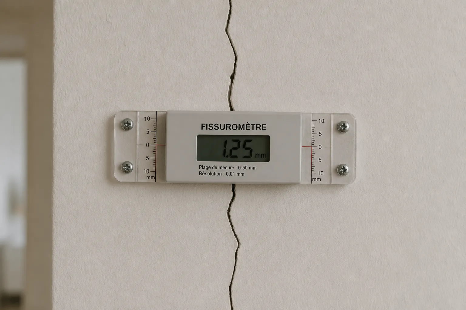 Fissure sur une moulure de plafond a Rezé