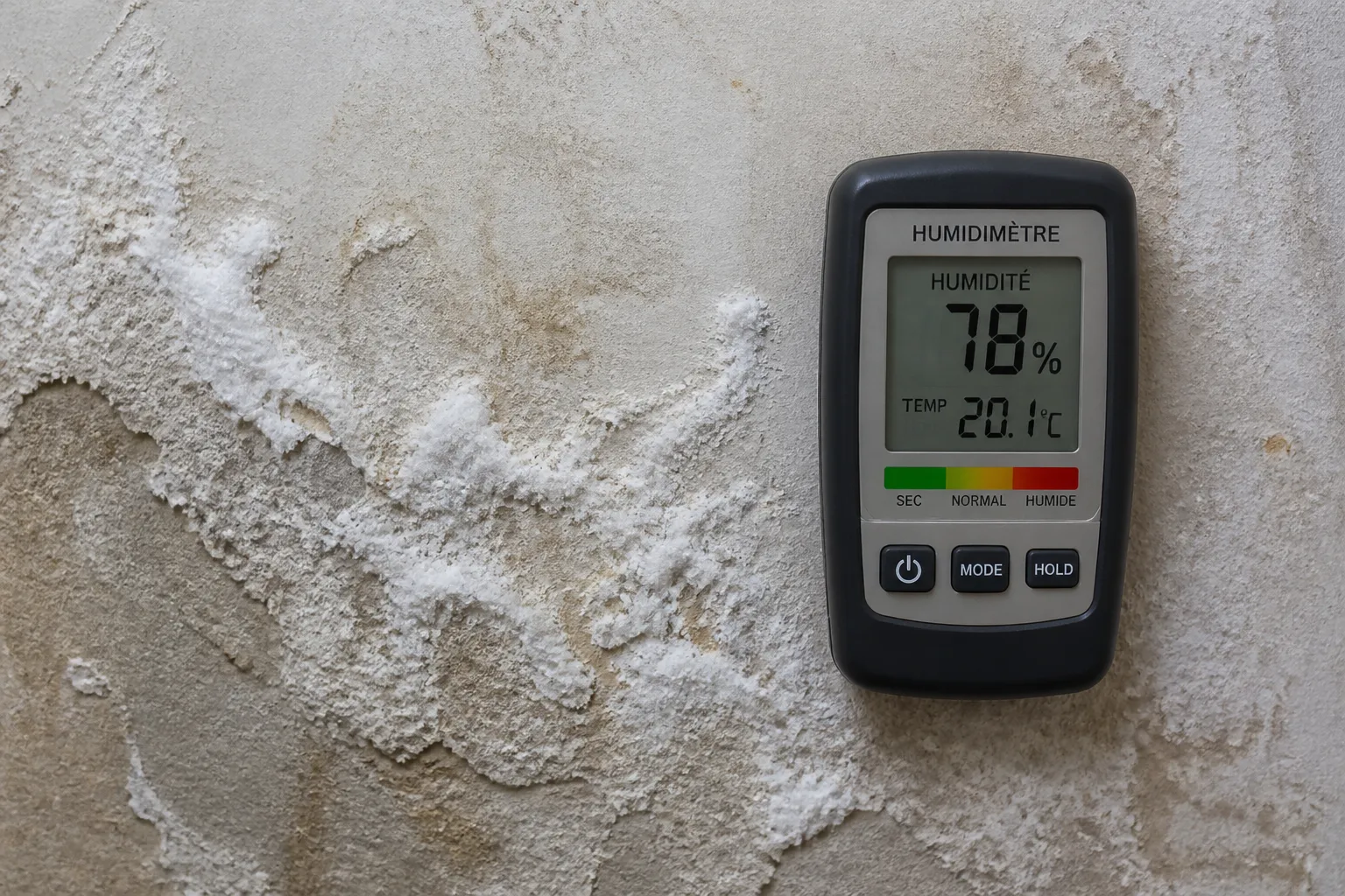 Mesure de l humidite d un mur a Orvault