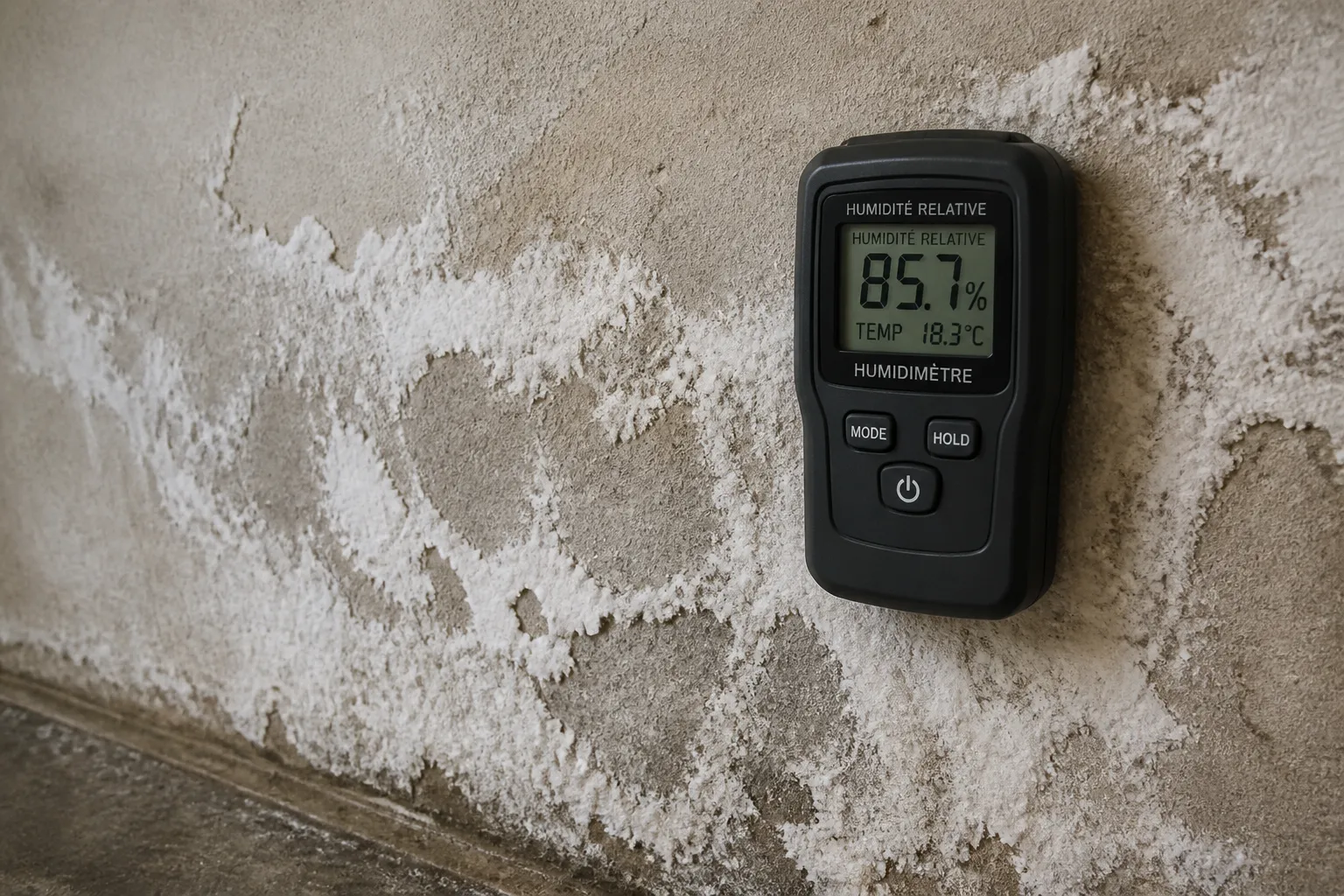 Mesure de l humidite d un mur a Vertou