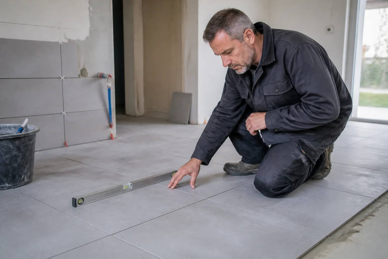 Moulure et plafond ancien dans un appartement de Nantes