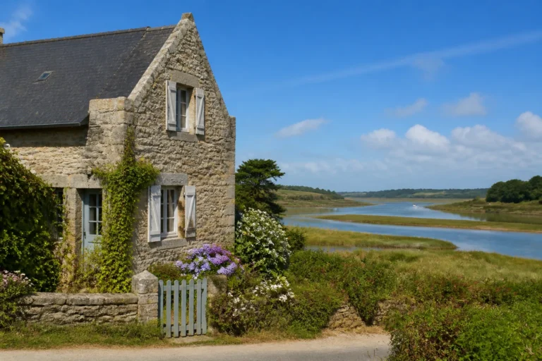 Maison en pierre sur le sillon de Bretagne