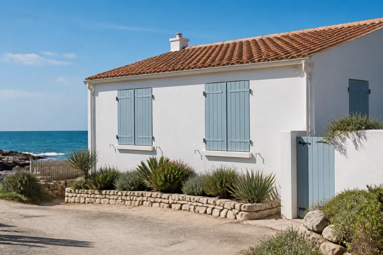 Maison de vacances volets clos sur la cote atlantique